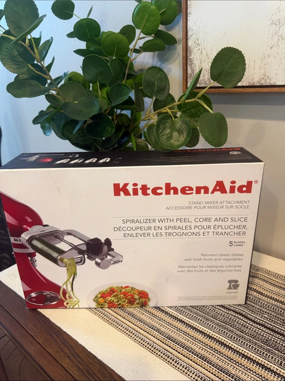 KitchenAid Spiralizer Mixer Attachment Peel Core and Slice New NEVER USED